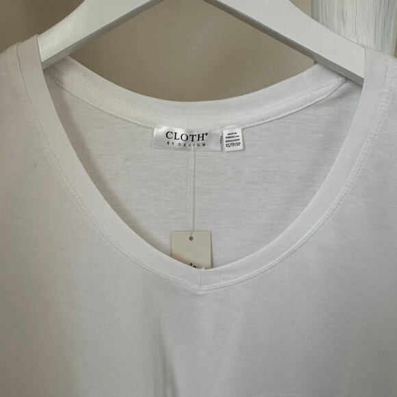 Francesca's Cloth By Design Basic White T-Shirt NWT Size XS - Picture 5 of 10